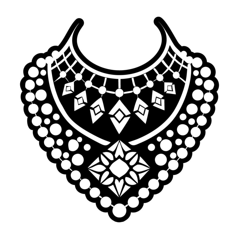 A glyph style icon of tribal jewellery vector
