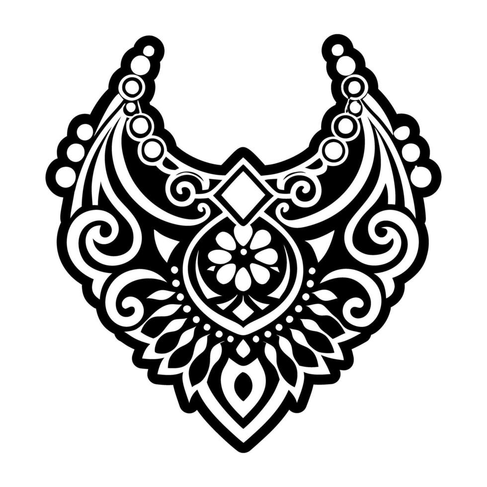 A glyph style icon of tribal jewellery vector
