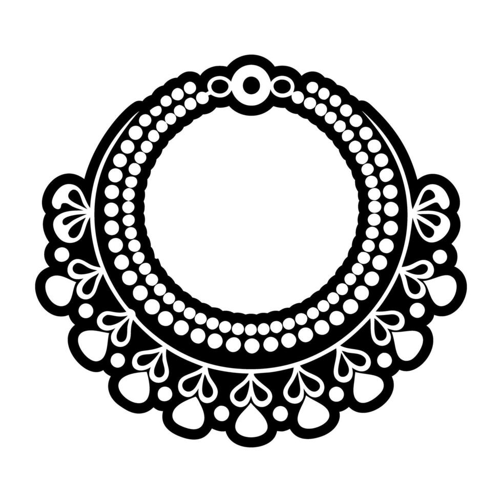 A glyph style icon of tribal jewellery vector