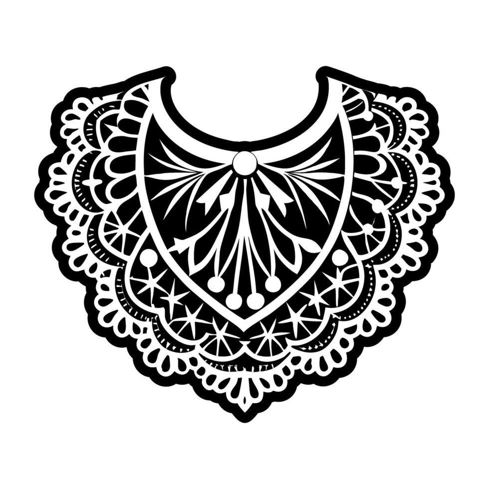 A glyph style icon of tribal jewellery vector