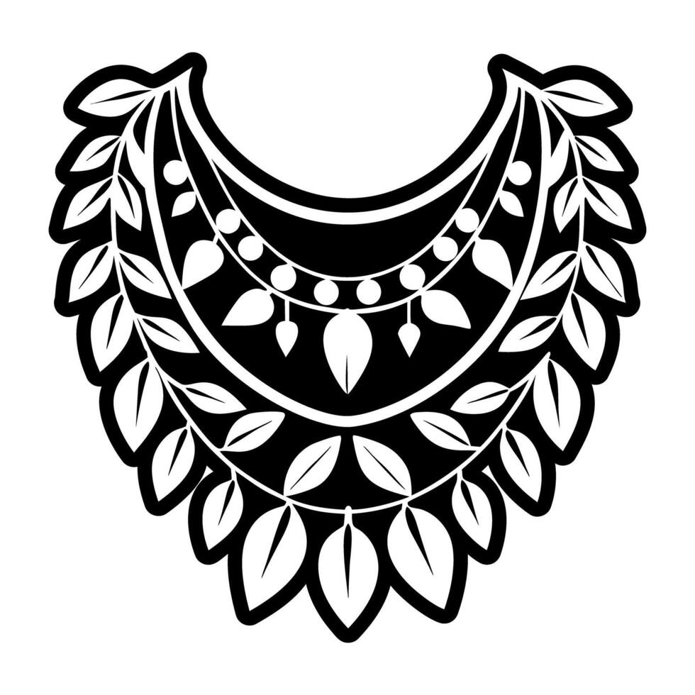 A glyph style icon of tribal jewellery vector