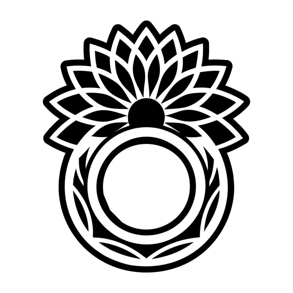 A filled style icon of a bangle vector