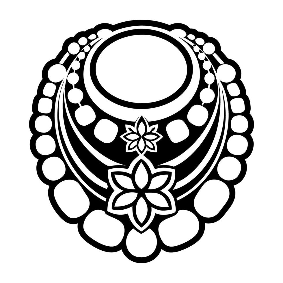 A glyph style icon of tribal jewellery vector