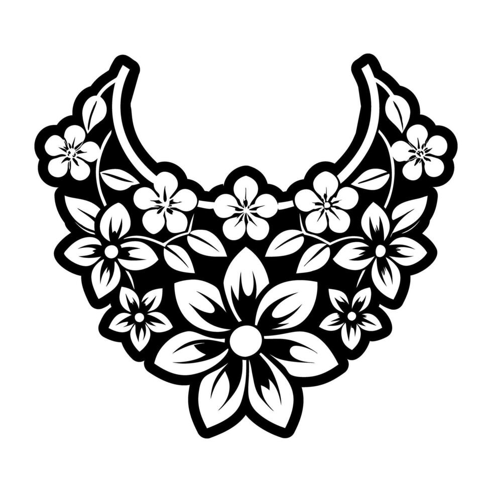 A glyph style icon of tribal jewellery vector