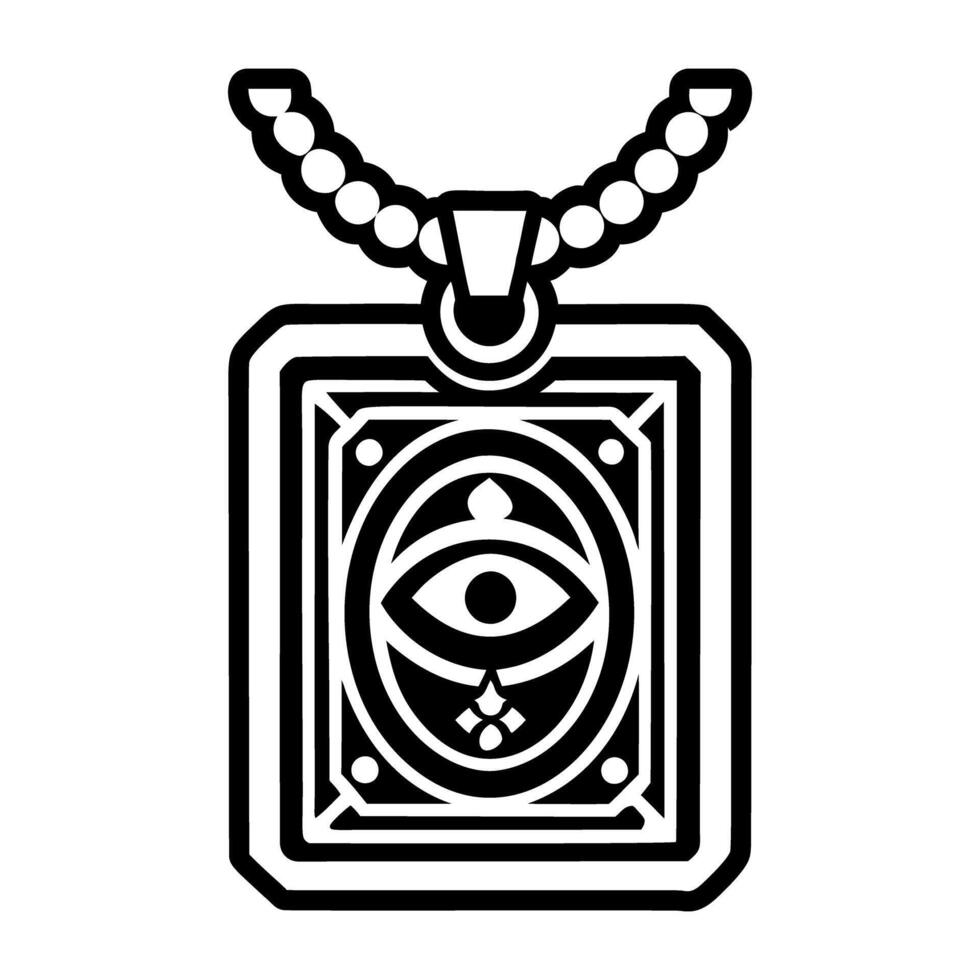 A glyph style icon of a locket vector