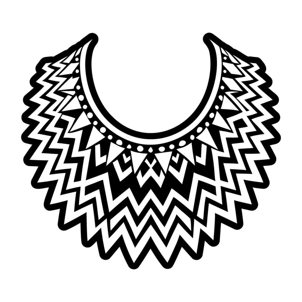 A glyph style icon of tribal jewellery vector