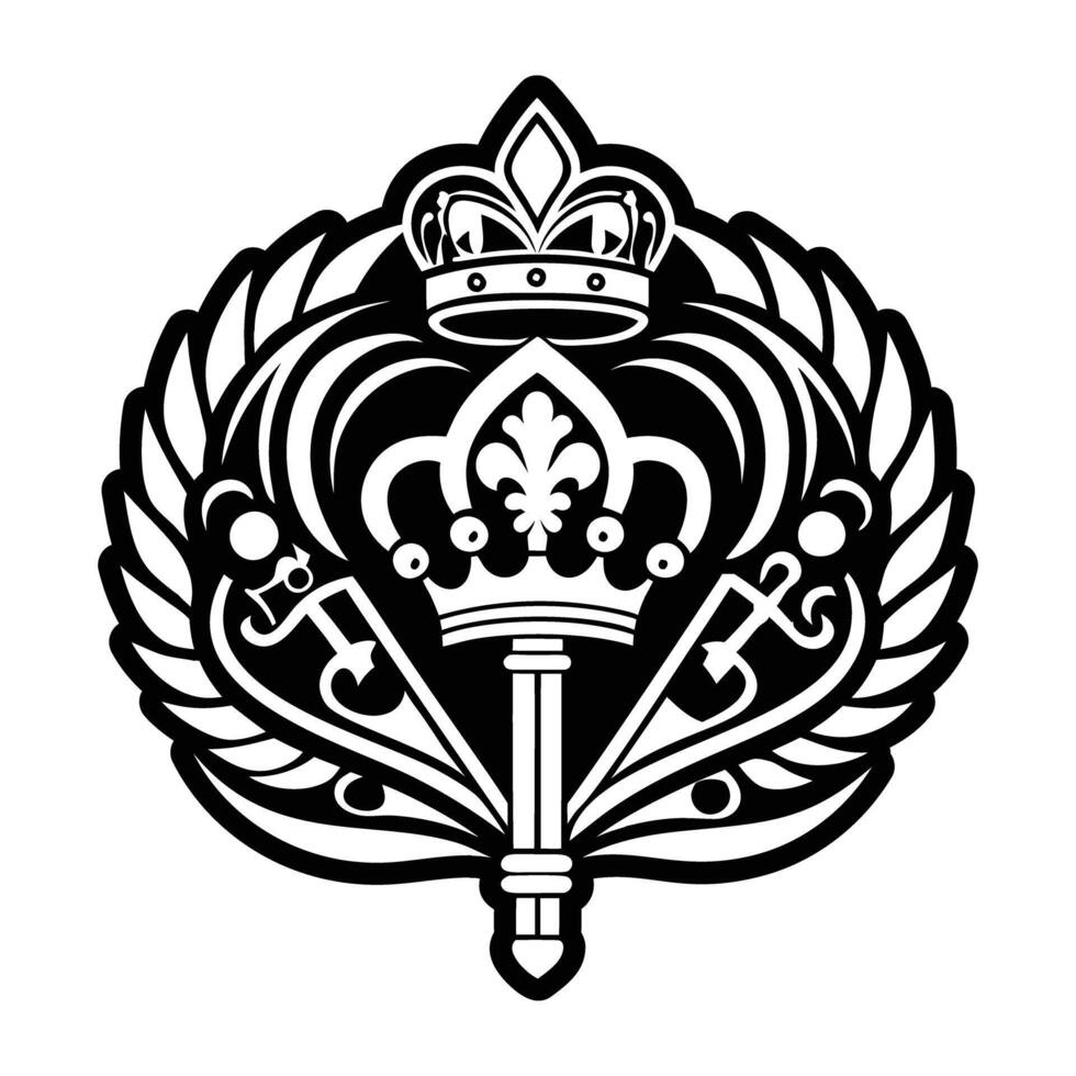 A glyph style icon of caduceus vector