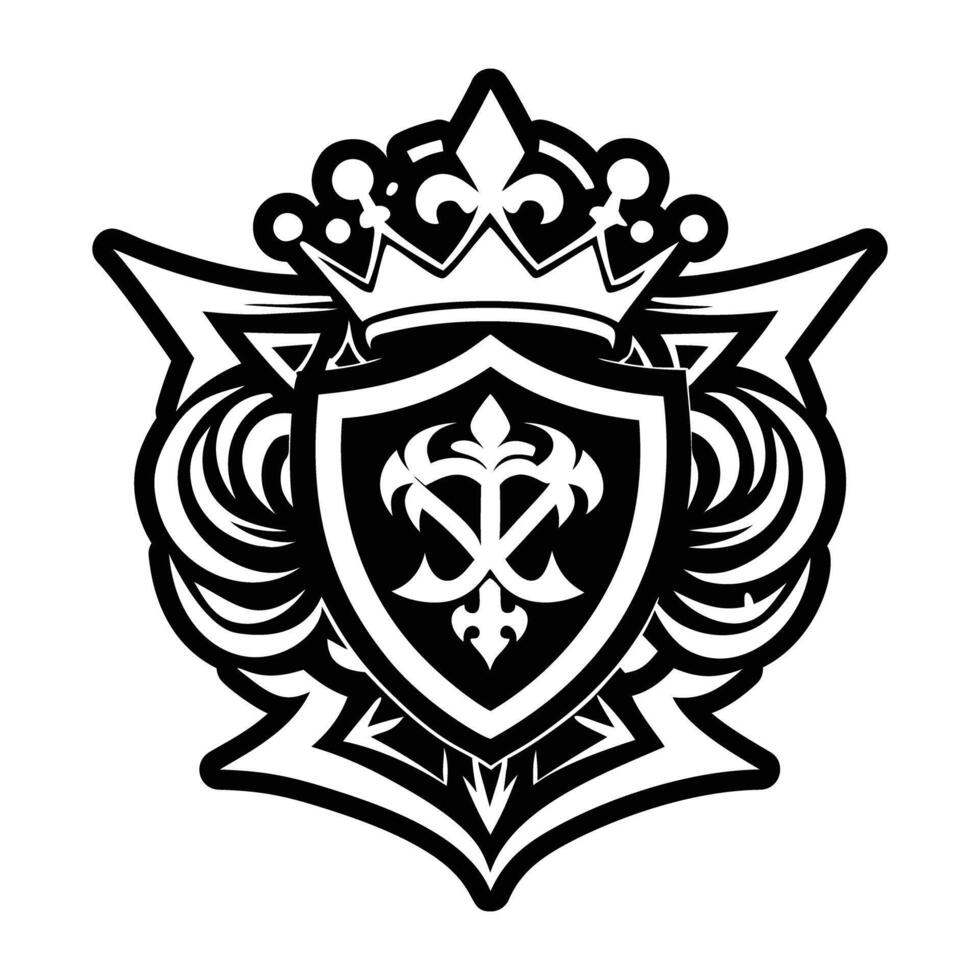 A solid style icon of royal tapestry vector