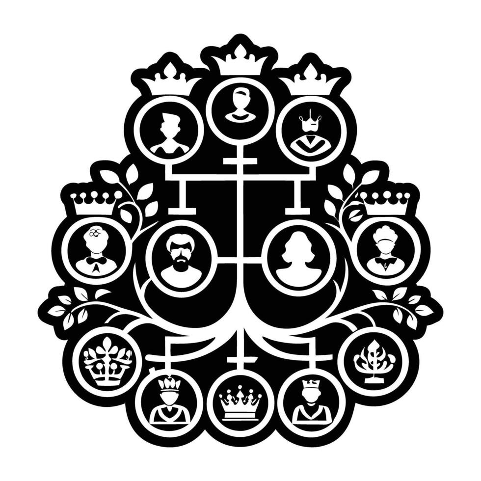 A solid style icon of royal tapestry vector