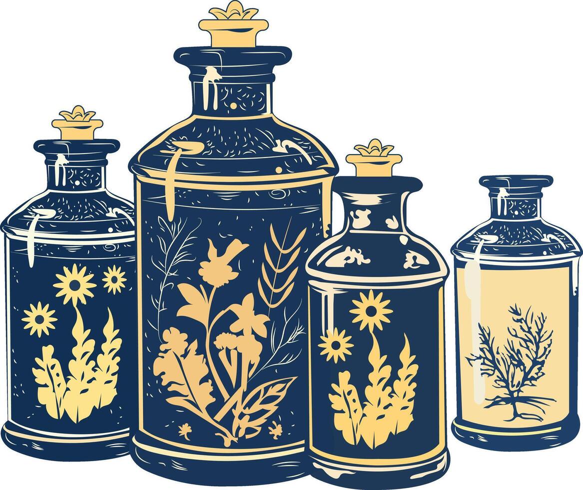 A vintage style illustration of apothecary medicine vector