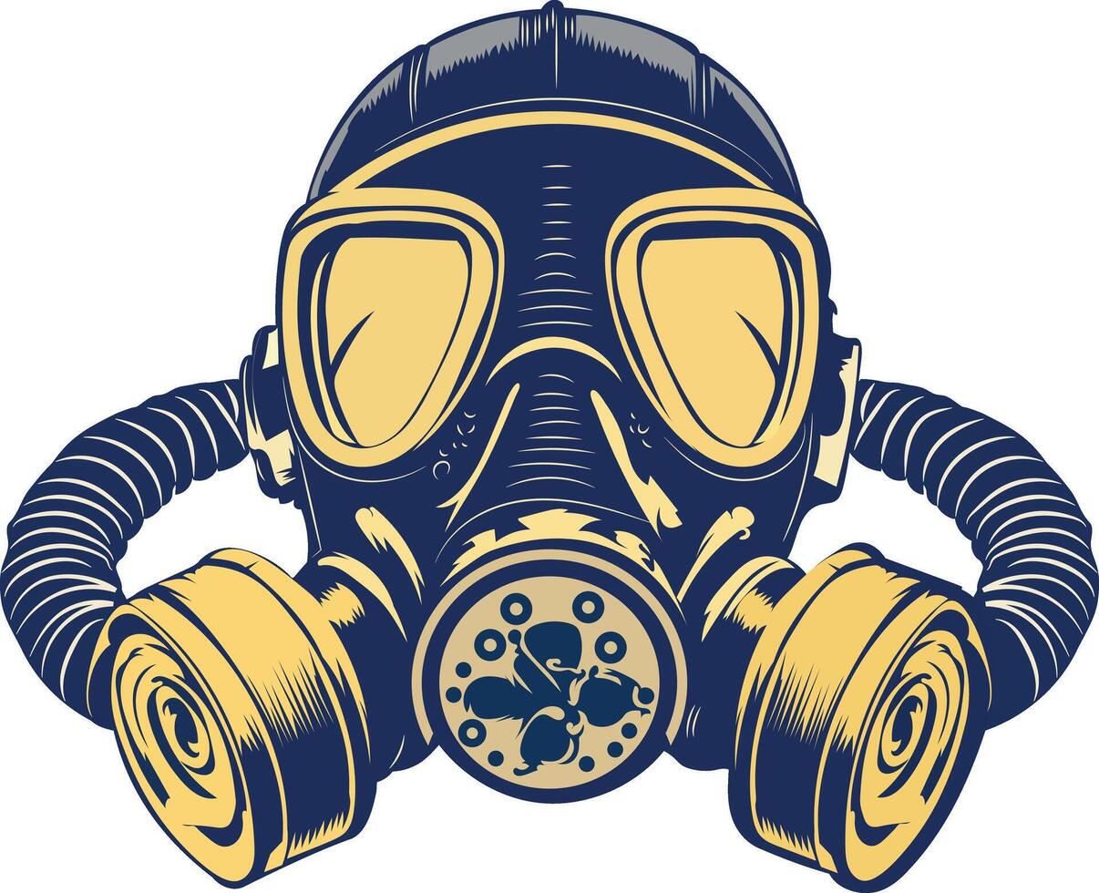 A vintage illustration of a medical respirator mask vector