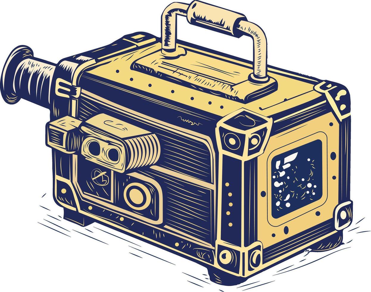 Surgical laser illustration in vintage style vector
