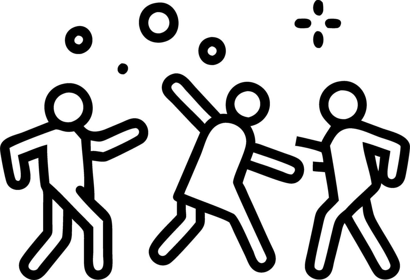 Abstract glowing snowball fight with futuristic digital effects vector