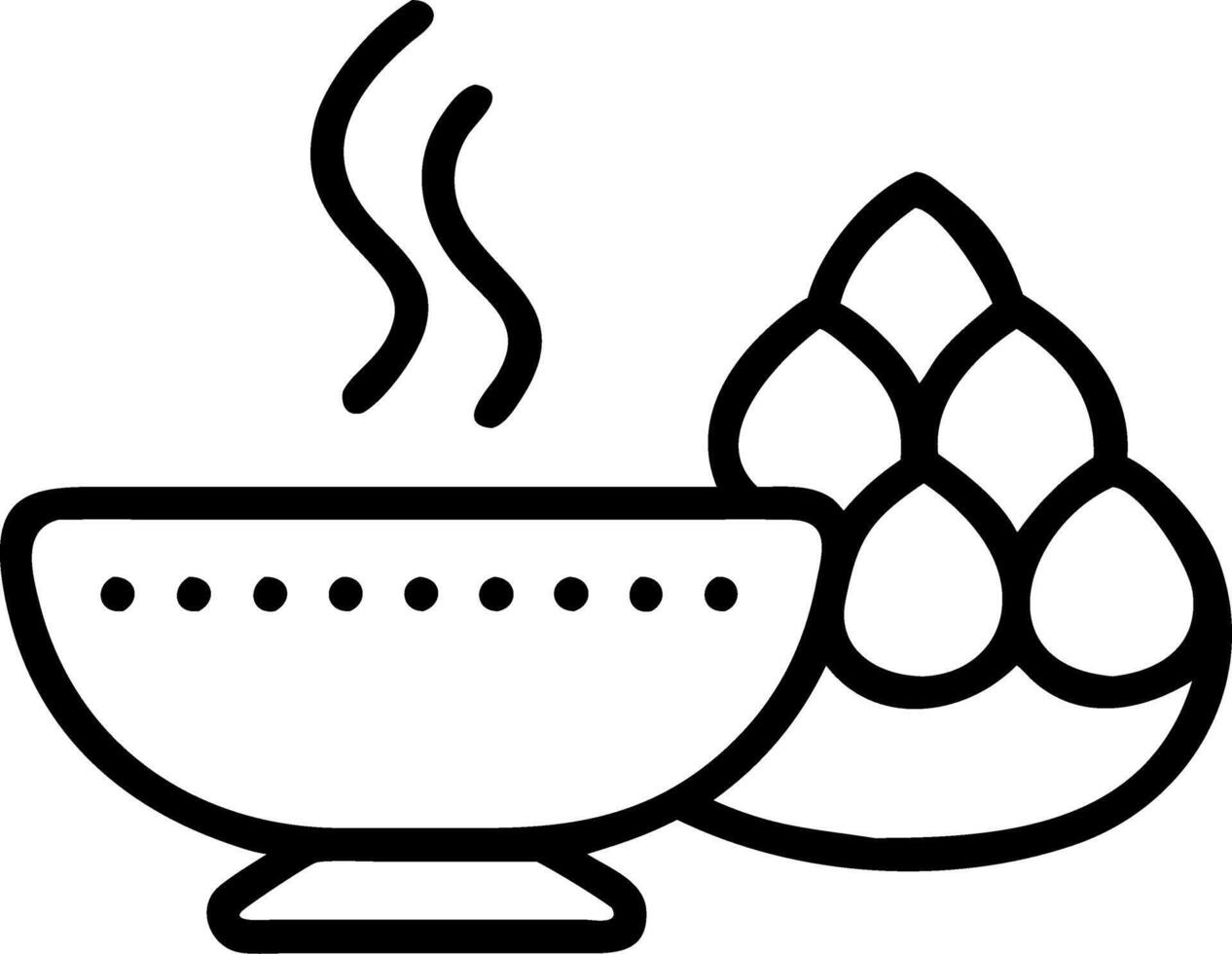 Bhai Dooj diya and sweets isolated vector