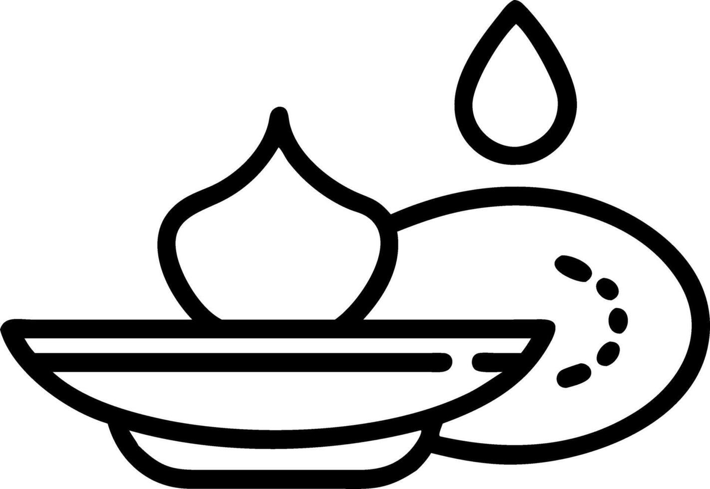 Bhai Dooj rangoli and diya isolated vector