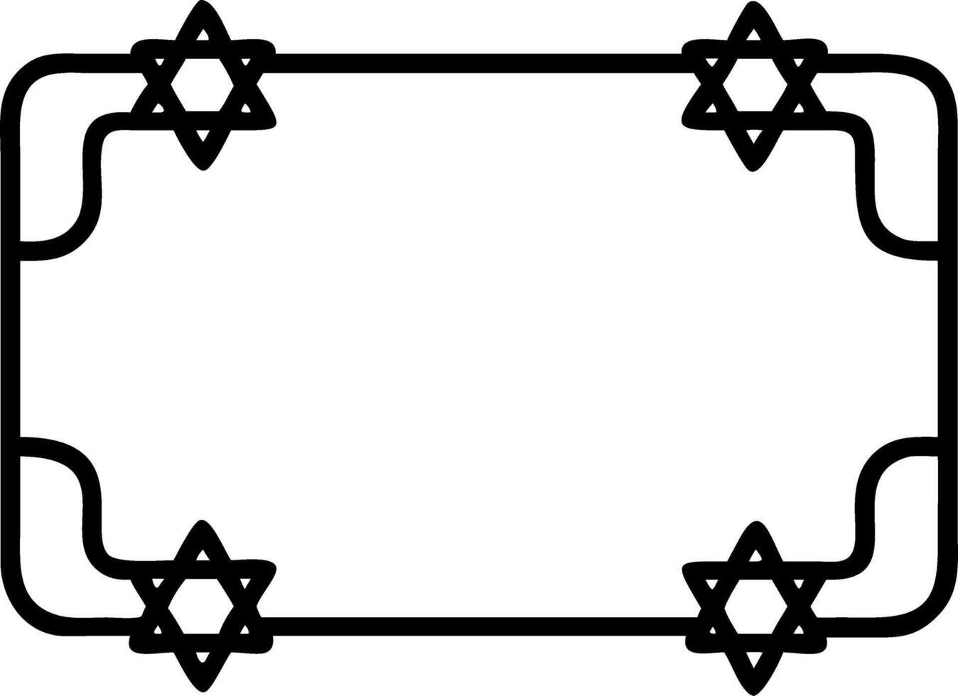Border frame with dreidel and menorah symbols white copy space vector