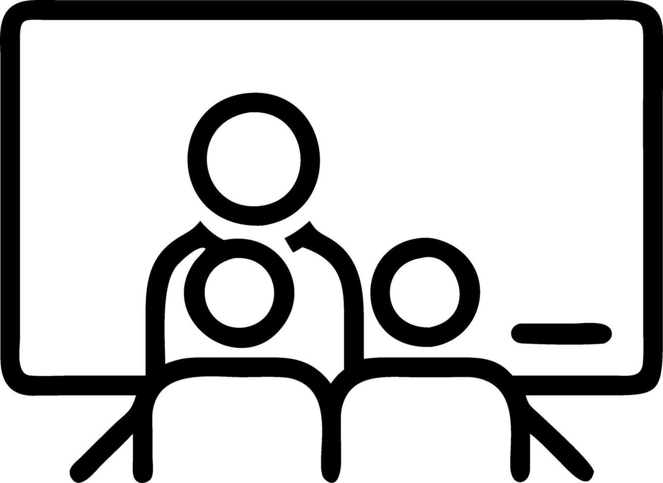 Candid family enjoying Cyber Monday deals on a smart TV vector