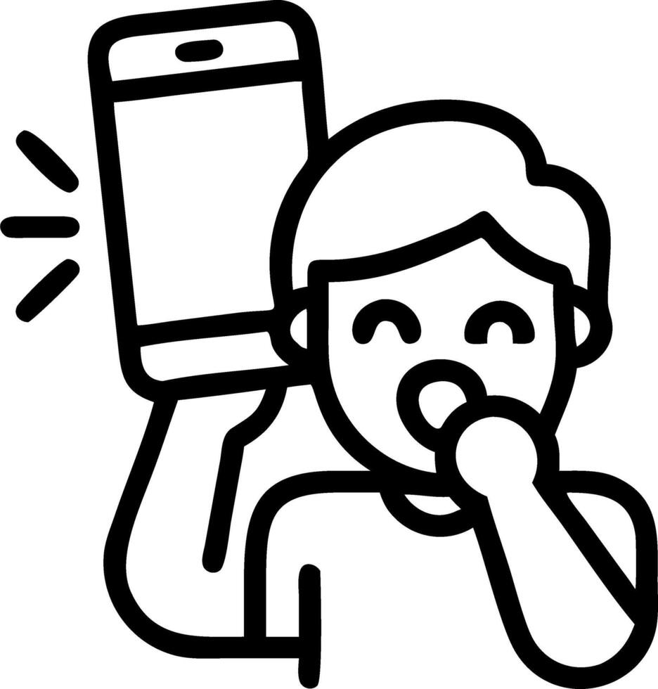 Candid shot of individual receiving Cyber Monday notifications on phone vector