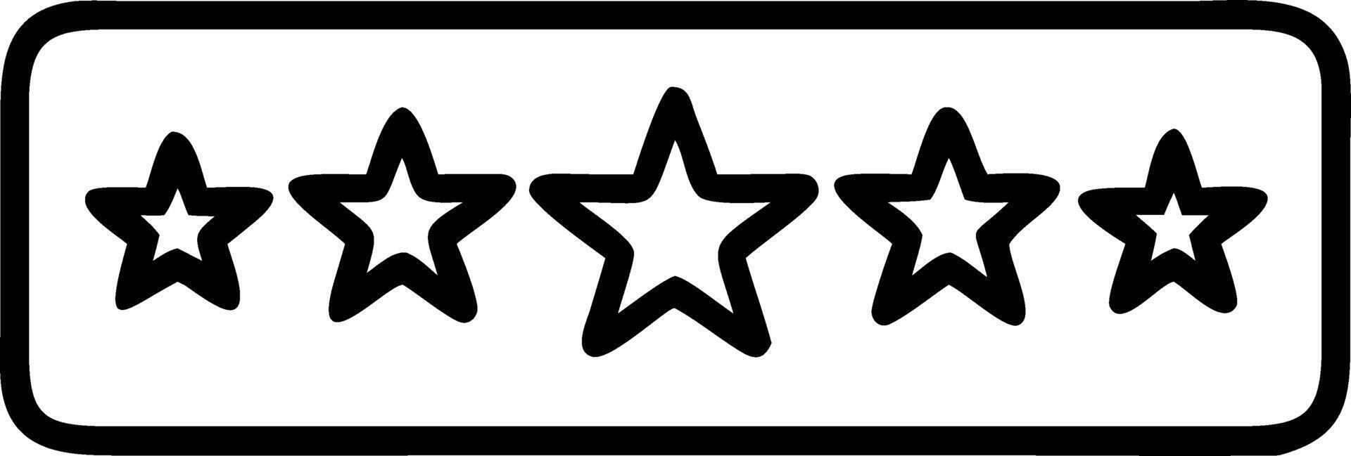 Close up of a glowing product rating bar on ecommerce website vector