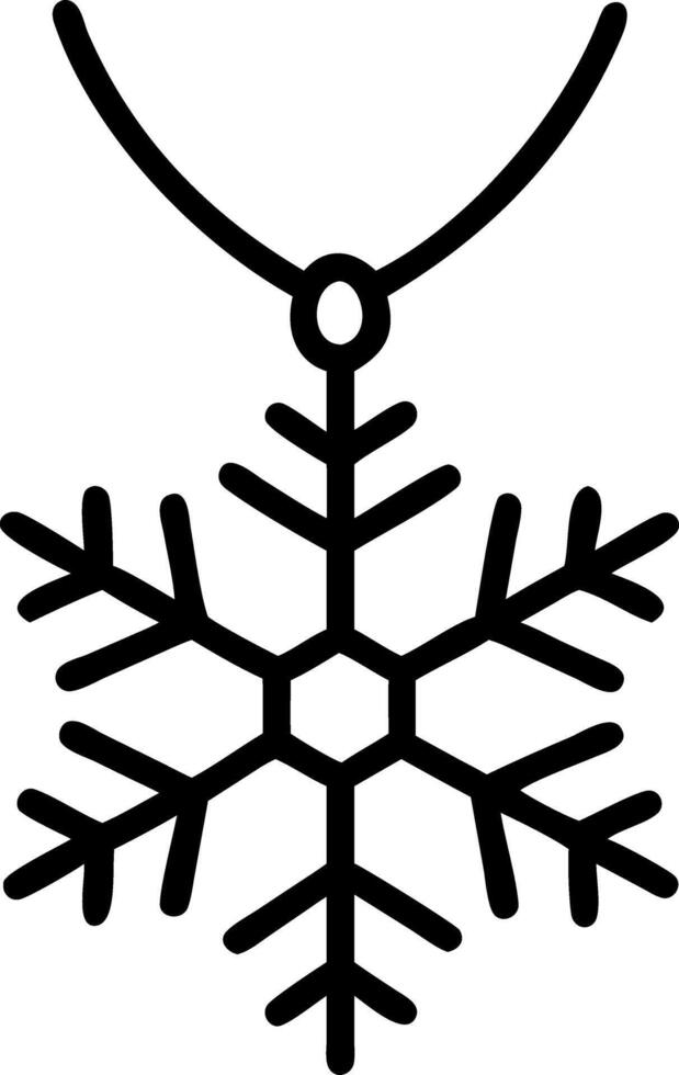 Close up of glowing snowflake pendant on a futuristic necklace vector