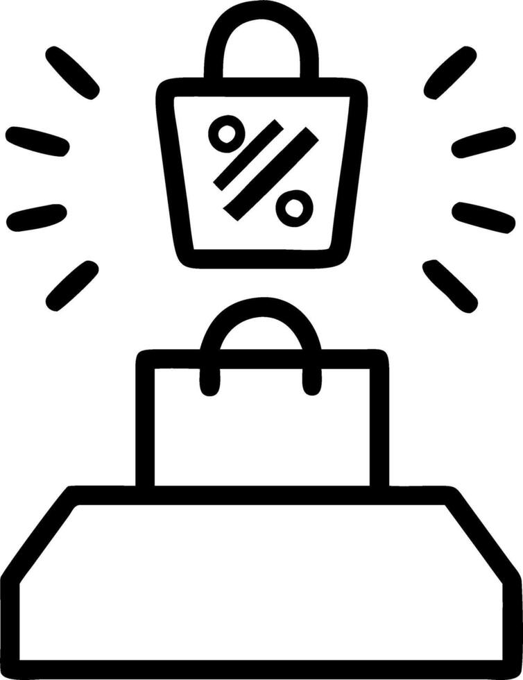 Cyber Monday shopping bag and sale tag podium with copy space vector