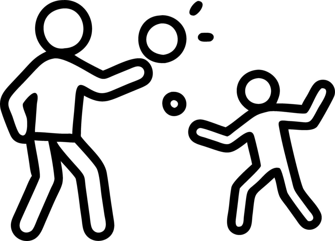 Family enjoying a candid snowball fight in the park vector