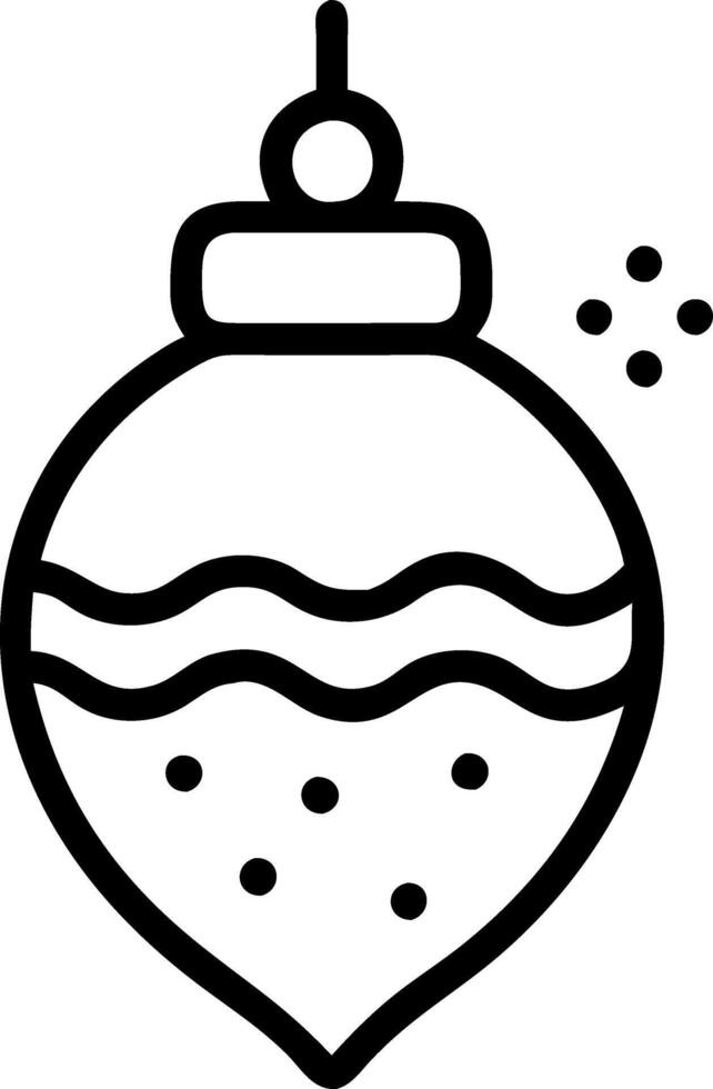 Floating Christmas ornament with glitter isolated on white background vector