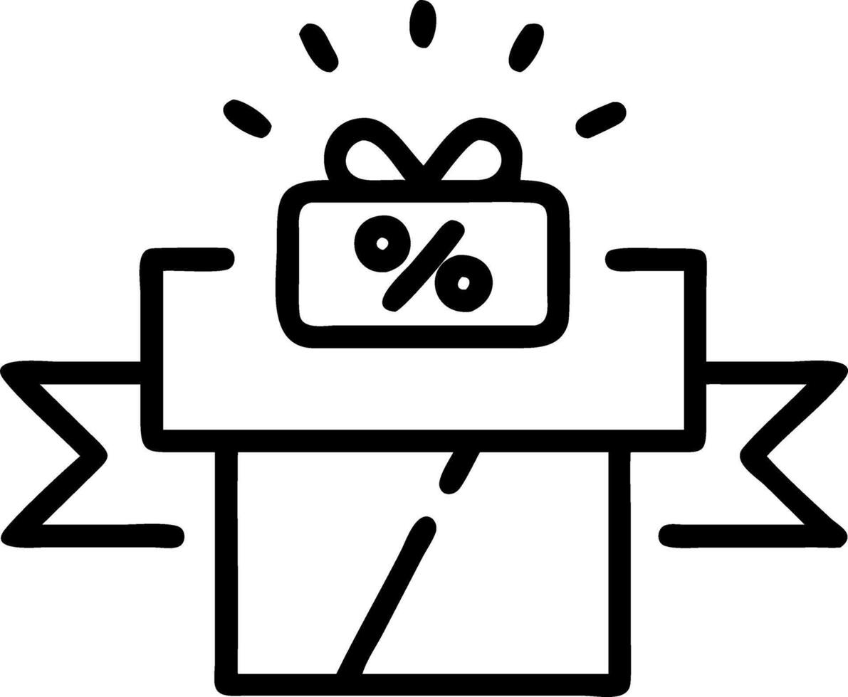 Floating gift card and glowing sale banner podium with copy space vector