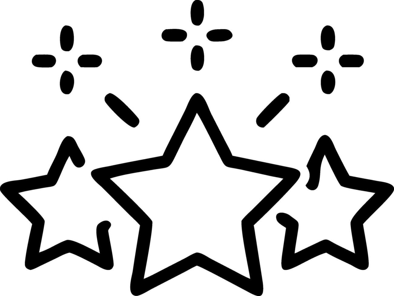 Floating glowing product review stars for Cyber Monday vector