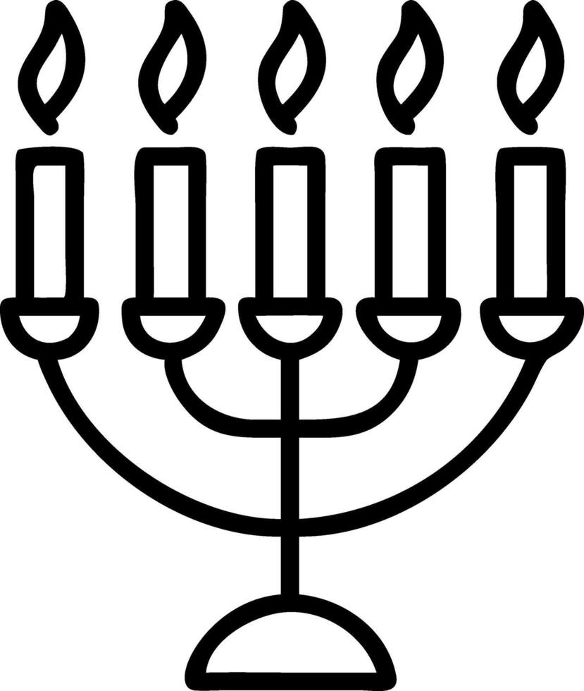 Floating menorah candles and dreidel spinning mid air white background vector