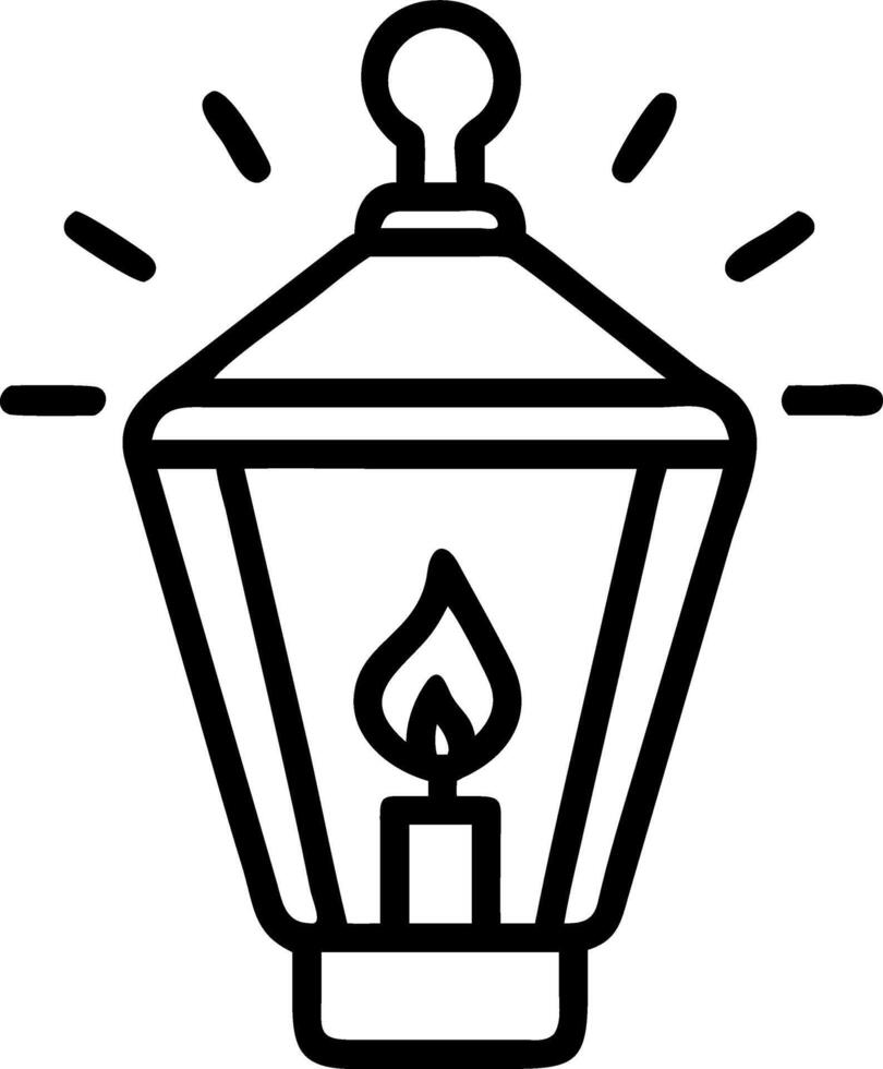 Floating winter lantern with glowing light isolated on white background vector