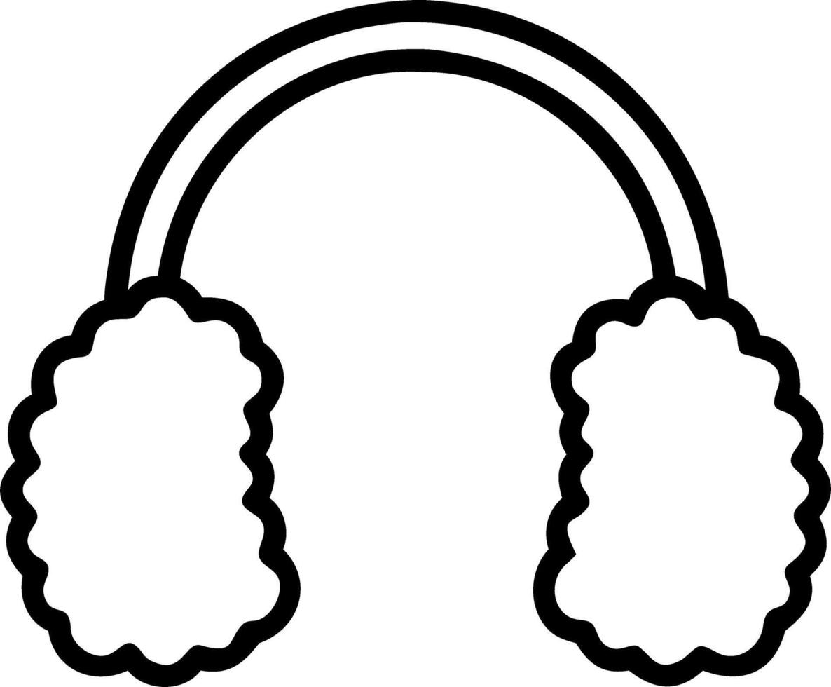 Flying pair of earmuffs with fur detailing isolated on white vector