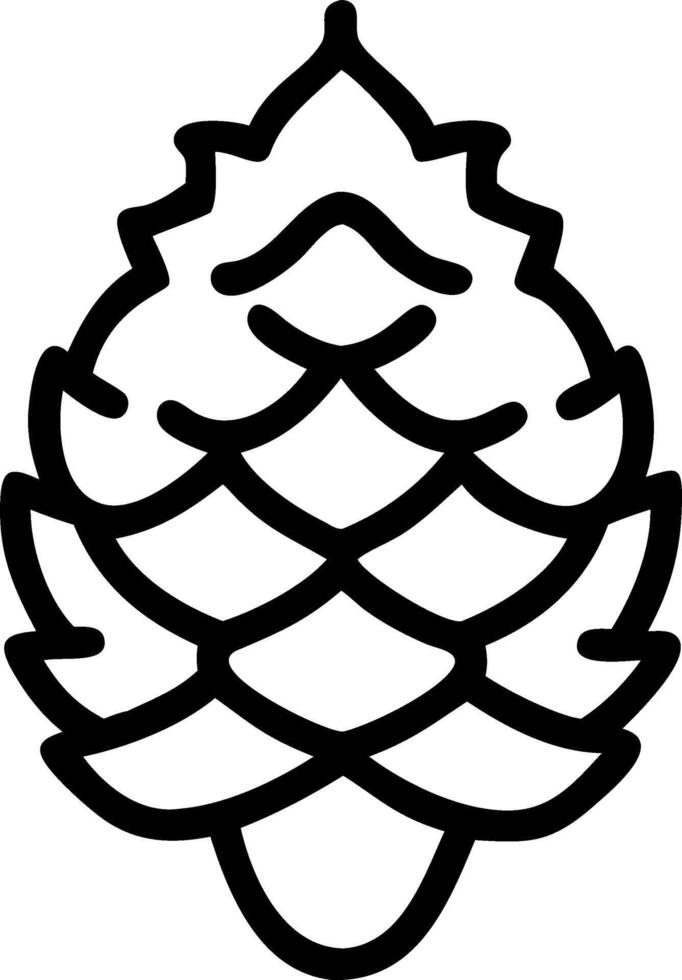 Flying pinecone with frost covered edges isolated on white background vector