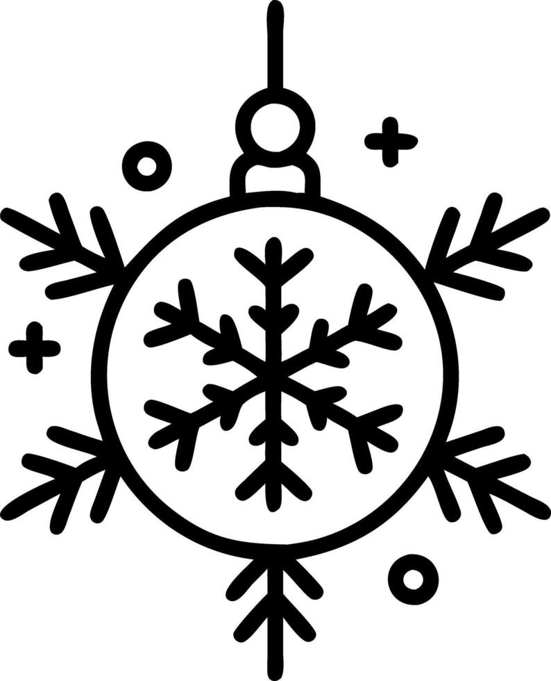 Flying snowflake ornament with glitter accents isolated on white background vector