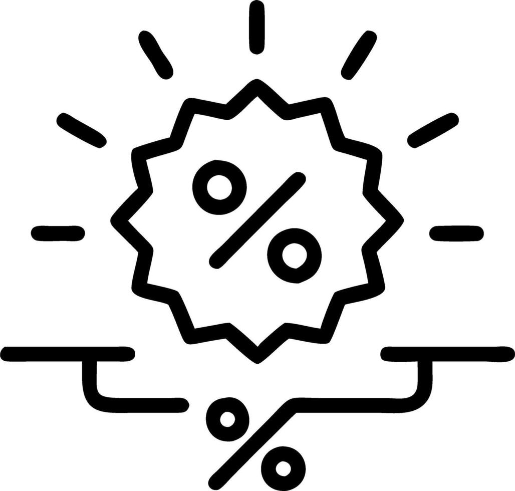 Glossy background of digital sales screen with glowing percentage icons vector