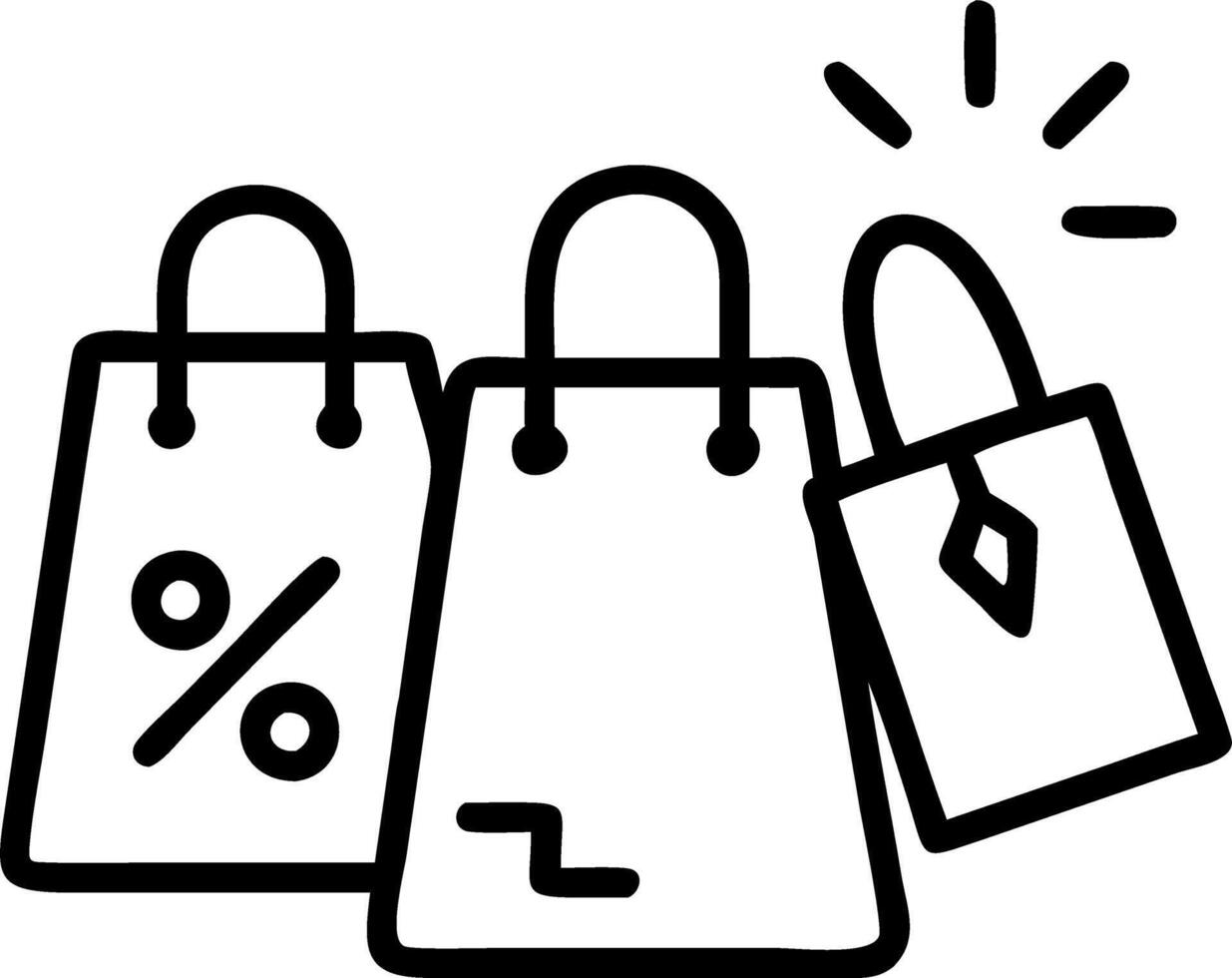 Glossy background of shopping bags with Cyber Monday discount labels vector