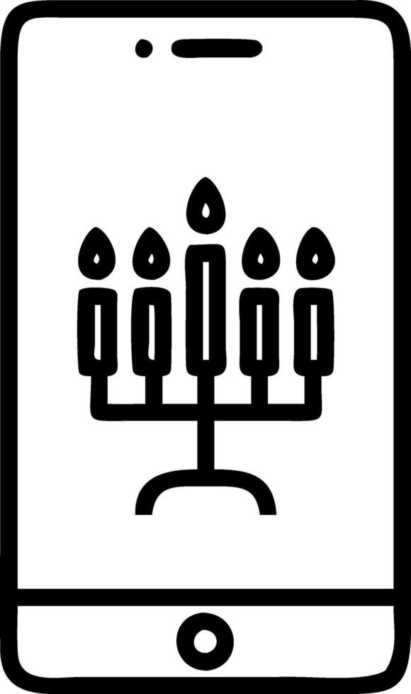 Glossy smartphone with holographic Hanukkah coins and Star of David isolated white vector