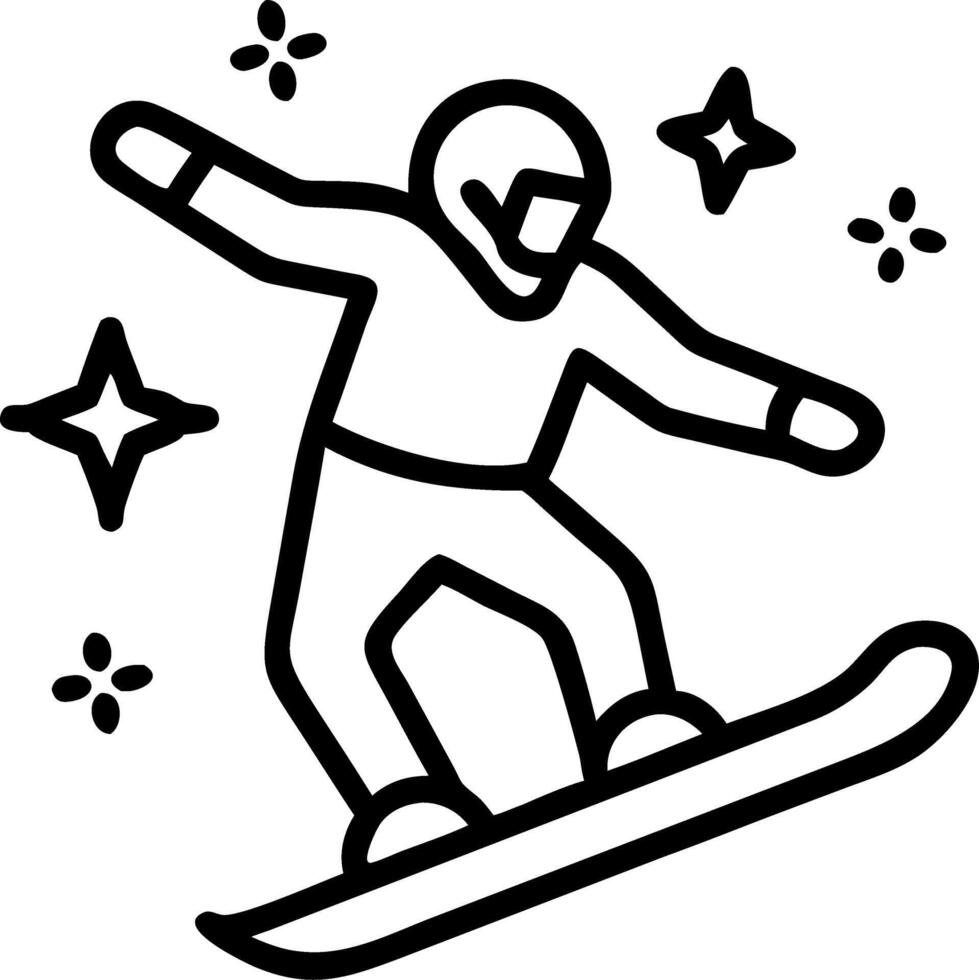 Glowing snowboarder performing tricks on abstract digital slopes vector