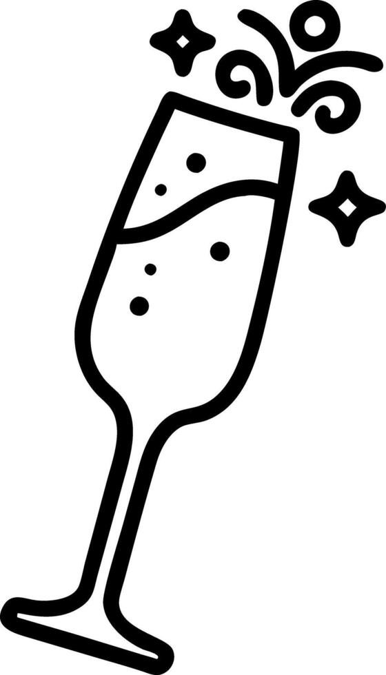 Holographic Champagne Flute Splash vector