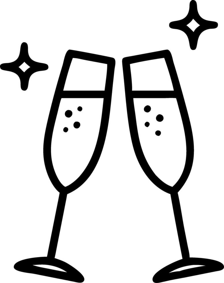 Holographic Champagne Flute Tower vector