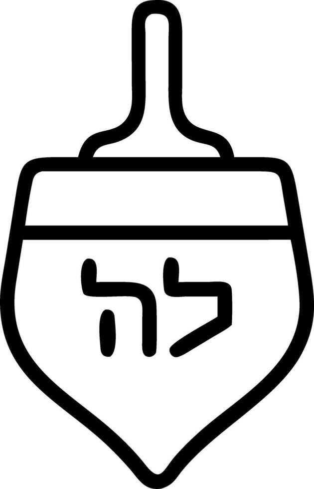 Isolated dreidel with Hebrew letters on white background vector