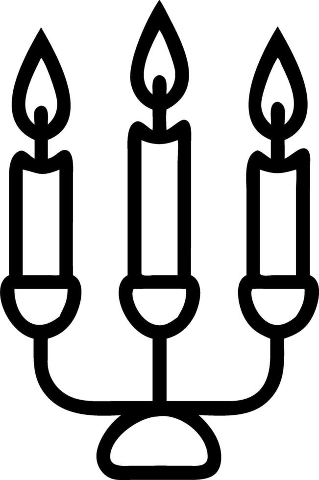Isolated Hanukkah candles with flames on white background vector