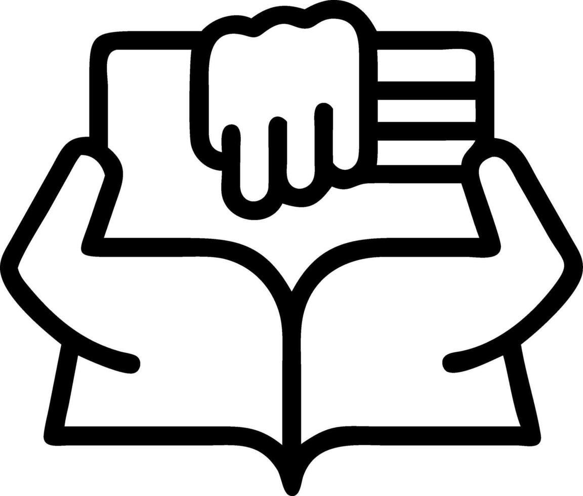 Isolated human rights book icon symbolizing education and justice for Human Rights Day vector