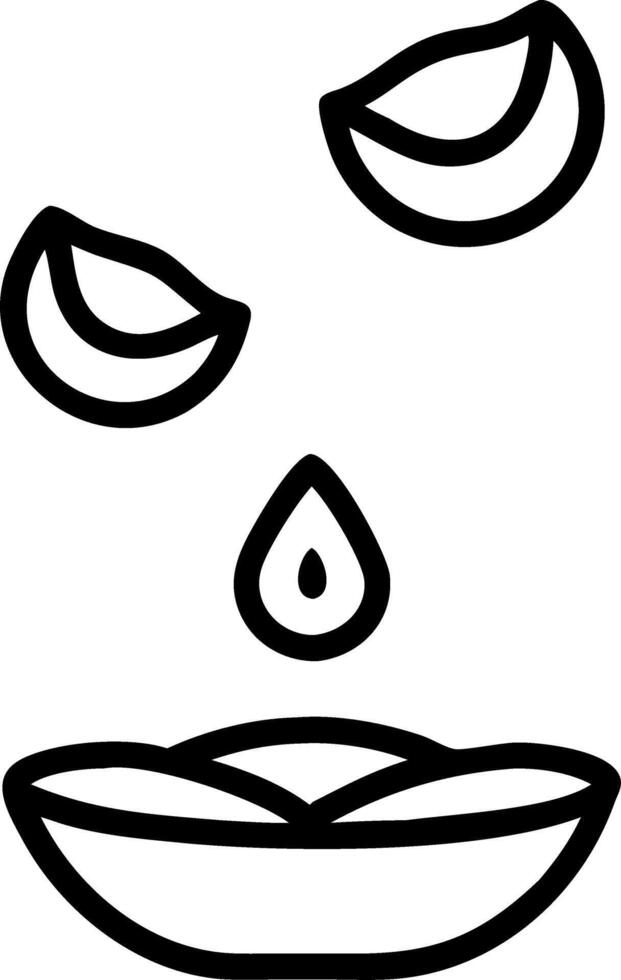 Levitating diya with festive sweets vector