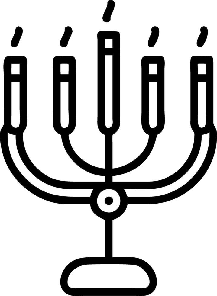 Macro of futuristic Hanukkah candleholder with glowing LED strips vector