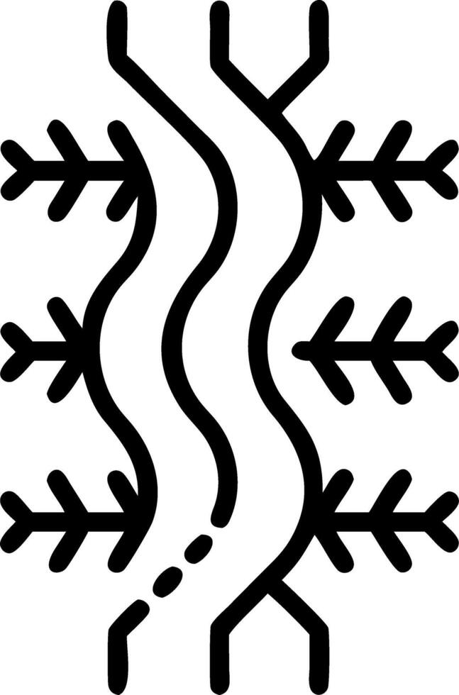 Macro of glowing futuristic snow tire tracks in the snow vector
