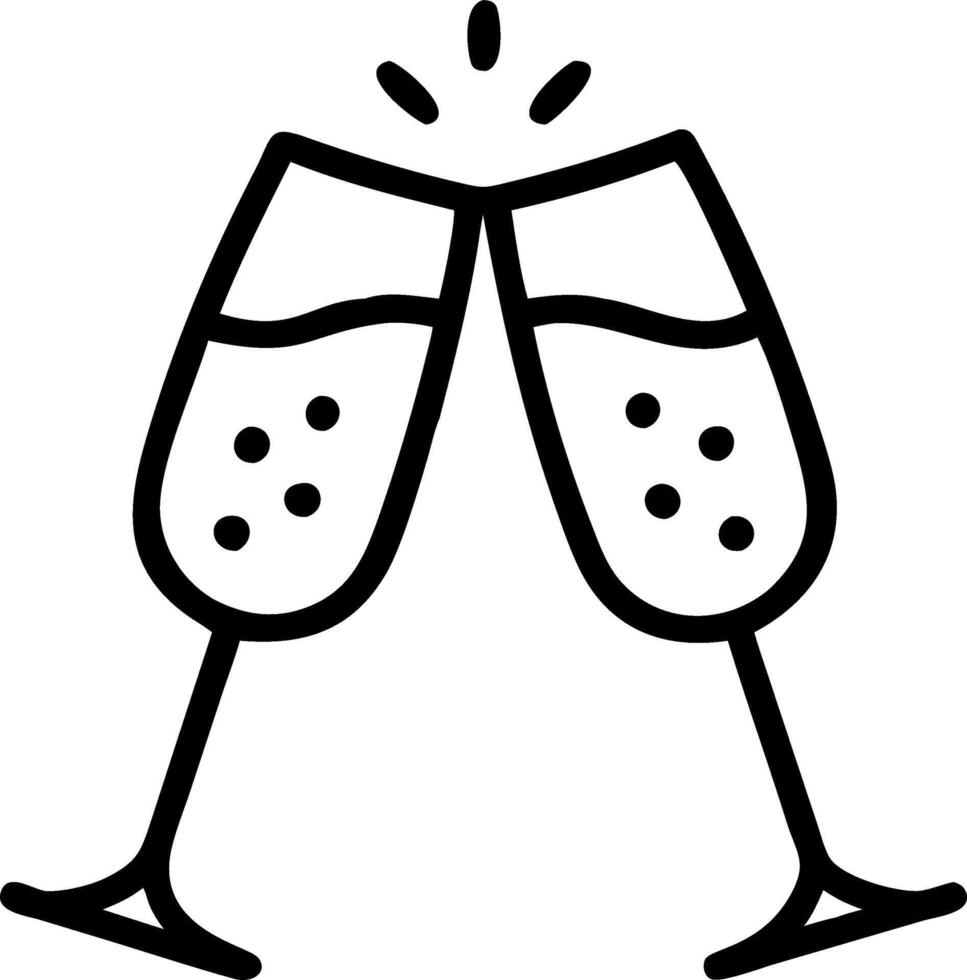 Macro of New Year Toast vector