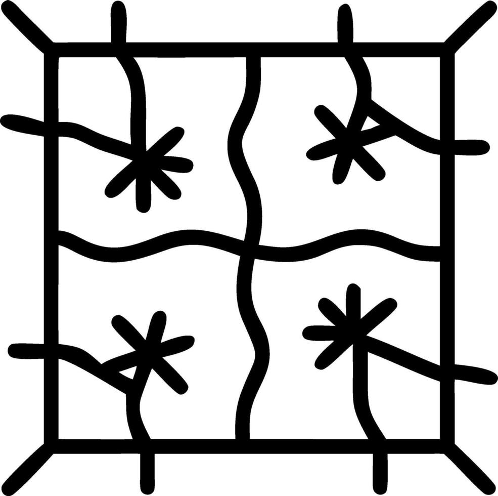 Plain frosty windowpane with ice patterns and copy space vector