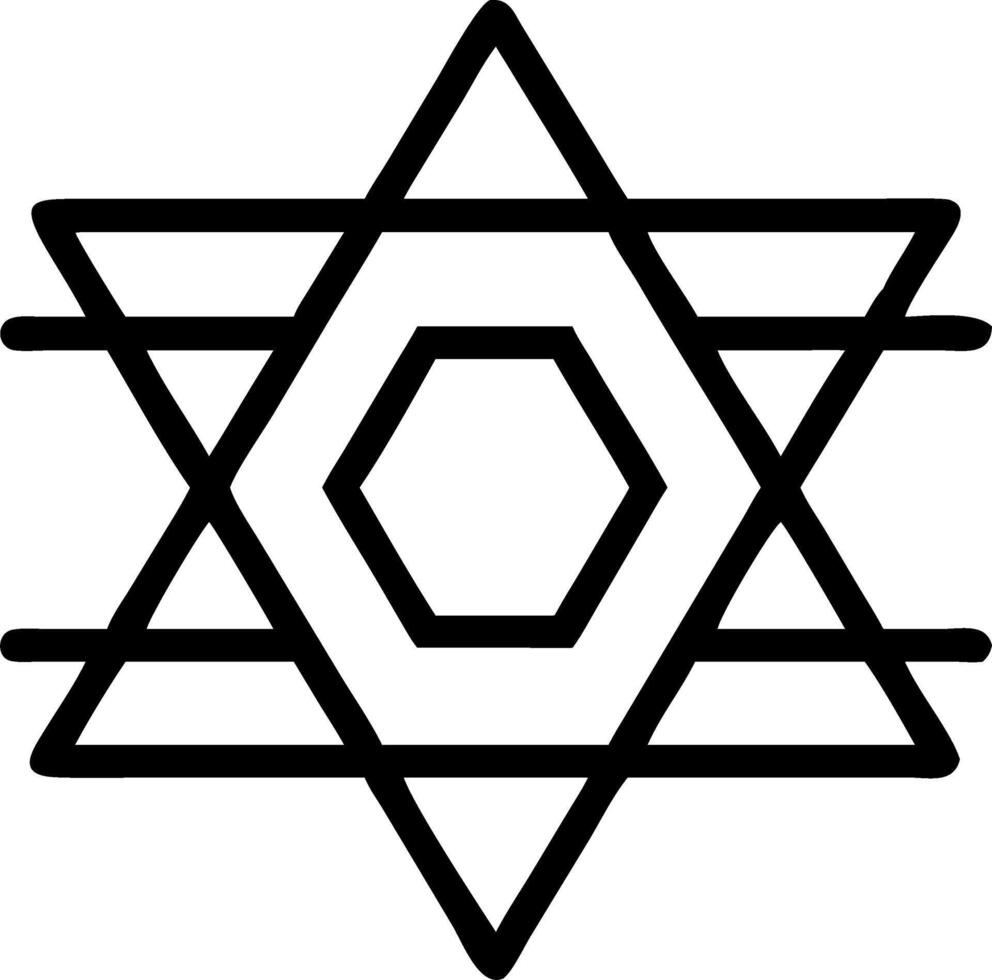 Plain blue background with Hanukkah Star of David pattern and copy space vector