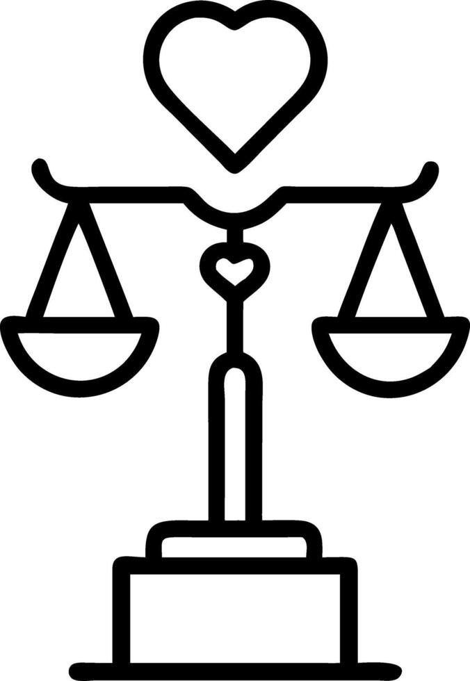 Podium with a glowing heart and scales of justice symbolizing love and fairness for Human Rights Day vector
